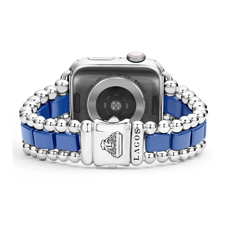 Lagos Smart Caviar Ultramarine Ceramic & Stainless Steel Watch Bracelet 38-45mm - 12-90009-CL7