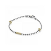 Sterling silver bracelet with 18K gold Caviar beading and fluted accents. Ideal to style various bracelets for a unique look. Finished with a signature lobster clasp.- Sterling Silver & 18K Gold- Signature Lobster Clasp- 1 Strand 2.5mm Ball Chain- STYLE #: 05-81082-7