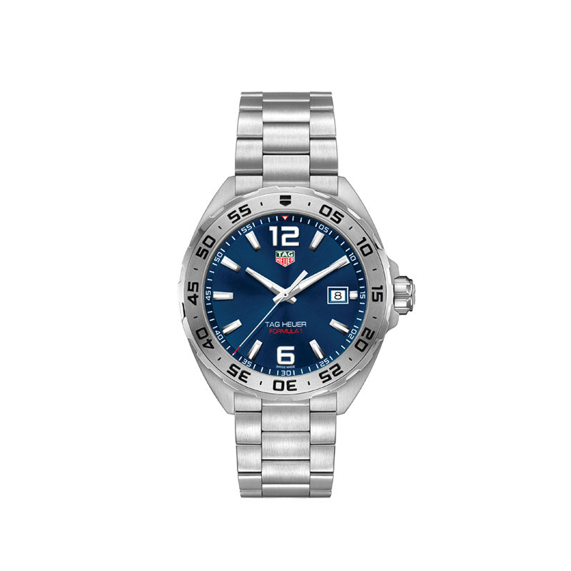Dial: Blue Rhodium plated luminescent indexes Case: 41mm, fine-brushed steel, water resistance 200m Movement: Quartz, swiss made, about 24 months battery life Strap: Fine-brushed Steel