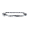 This gorgeous bangle bracelet is unlike any ordinary diamond bracelet. It has 1.79 carat total weight of G-H color white diamonds sparkling from both the top. On the sides of the bracelet, there are 3.00 carat total weight black diamonds. 