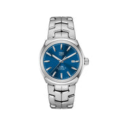 Dial: Blue dial Rhodium plated luminescent indexes Case: 41mm, Polished steel, water resistance 100m Movement: calibre 5, swiss made, 38 power reserve, automatic winding system Strap: fine-brushed and polished steel