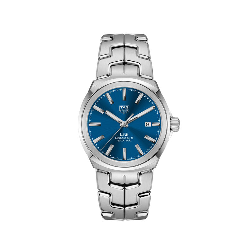 Dial: Blue dial Rhodium plated luminescent indexes Case: 41mm, Polished steel, water resistance 100m Movement: calibre 5, swiss made, 38 power reserve, automatic winding system Strap: fine-brushed and polished steel