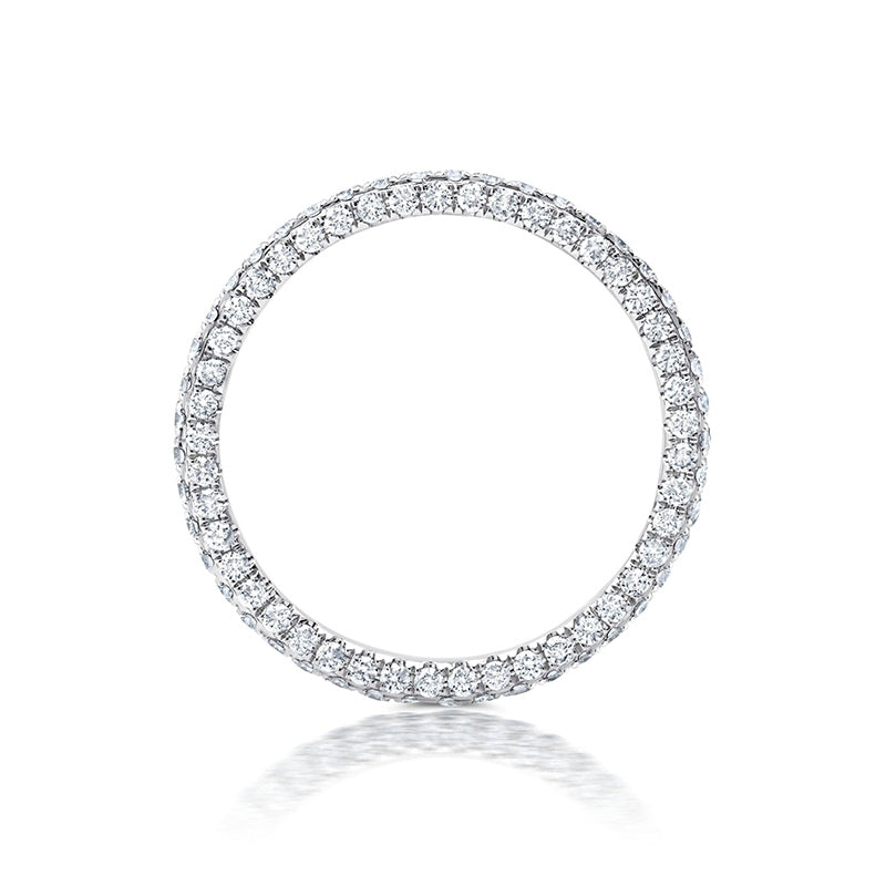Graziela 14k White Gold 1.00ctw Diamond 3-Sided Eternity Band- WBR-1201170