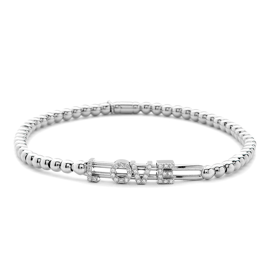 This bracelet from the Tresore collection comes in 18K white, yellow or rose gold, and is set with high quality white diamonds. 
