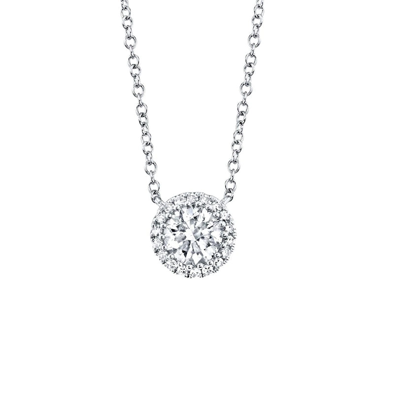 14k Gold 0.46ctw Diamond Halo Pendant- SC55005461