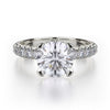 Michael M 18K White Gold 0.75ctw Diamond Engagement Ring Semi-Mounting- R716-2