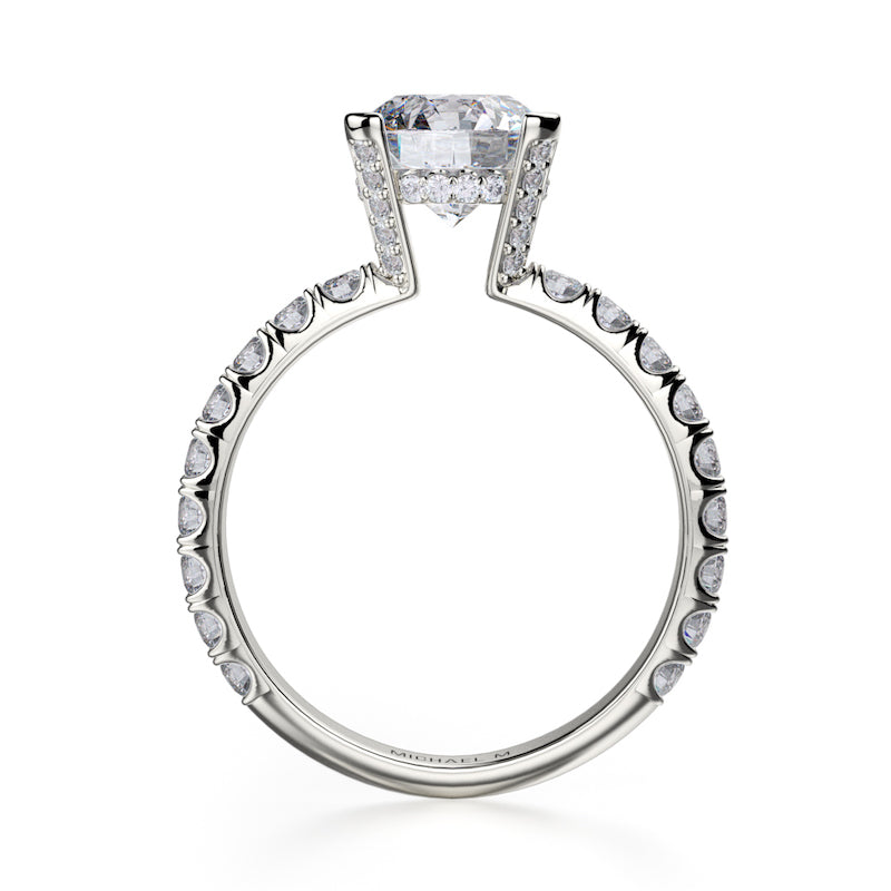 Michael M 18K White Gold 0.75ctw Diamond Engagement Ring Semi-Mounting- R716-2