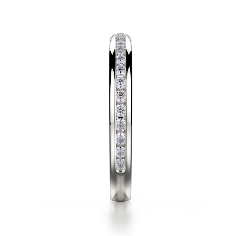 Michael M 18K White Gold 0.46ctw Diamond Channel Set Wedding Band- R461B