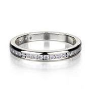 Michael M 18K White Gold 0.46ctw Diamond Channel Set Wedding Band- R461B