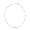 One of our more delicate chains created by interlocking golden oval links, the 18K Extra Small Oval Chain comes in multiple lengths and is wonderful as a delicate necklace on its own or with amulets, angels, zodiacs or any of our other pendants. It is finished with our signature temple charm on one end and can be fastened at different lengths adding even more versatility.18K GoldLobster ClaspLength: 24; Link: 4.25x3.0mmAlso available in 18 and 32.