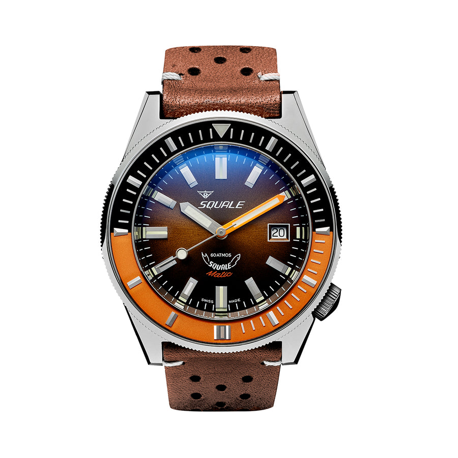 Squale Matic Chocolate Leather Watch- MATICXSD.PTS