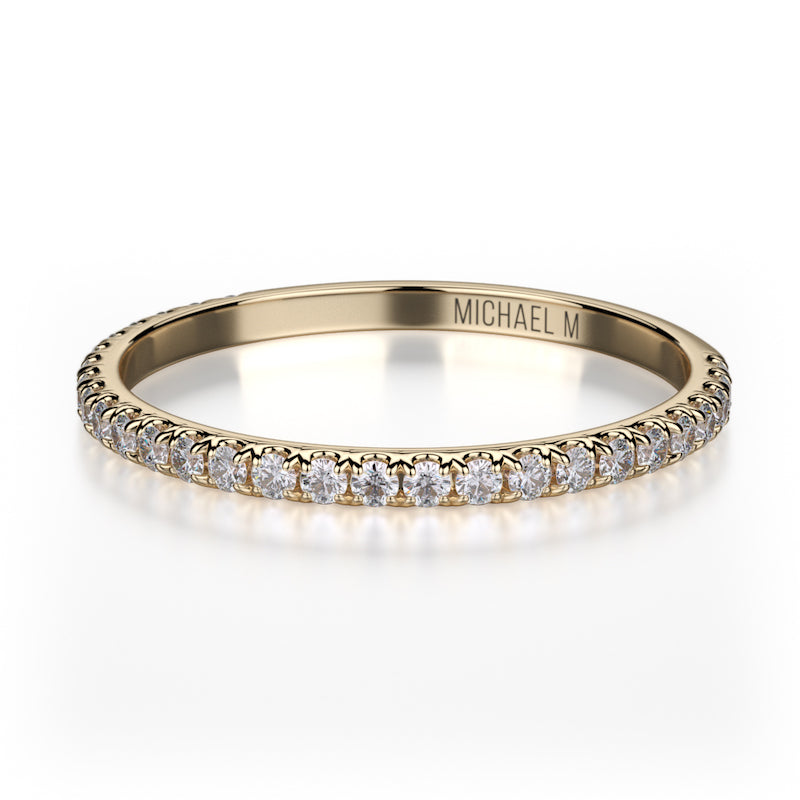 Michael M 18K Yellow Gold 0.28ctw Diamond Wedding Band- R706B