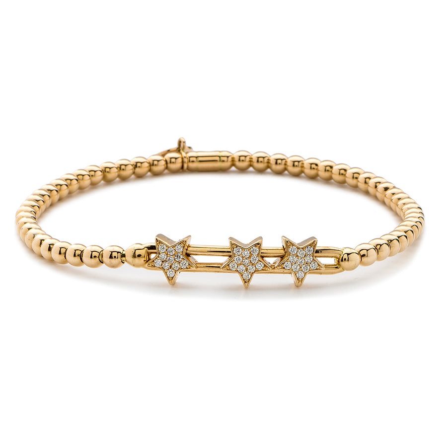 Bracelet from the Tresore Collection in 18 karat yellow gold set with high quality white diamonds. 