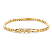 Bracelet from the Tresore Collection in 18 karat yellow gold set with high quality white diamonds.