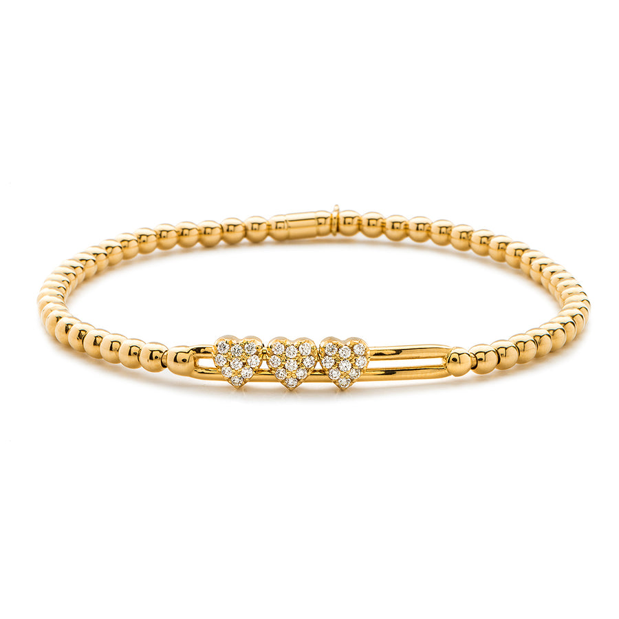 Bracelet from the Tresore Collection in 18 karat yellow gold set with high quality white diamonds.