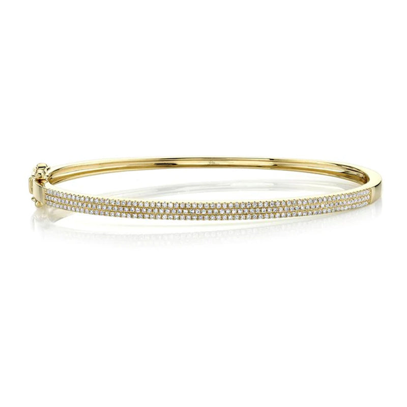 14k Yellow Gold 0.52ctw Diamond Pave Bangle Bracelet - SC55002256ZS