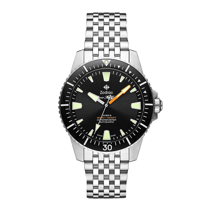 Zodiac Super Sea Wolf Pro-Diver Automatic Stainless Steel Watch - ZO3552