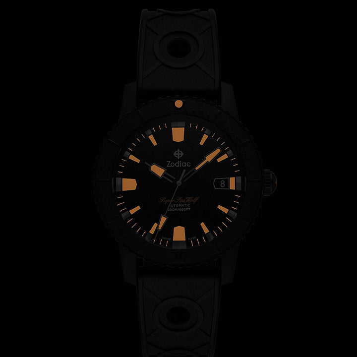 Zodiac Super Sea Wolf 53 Compression Automatic Black Rubber Watch - ZO9297